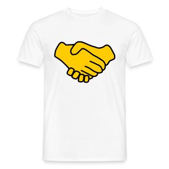 Emoji Main Donner la couleur sketch - T-shirt homme - blanc - Devant - AI Model Male 178 dark (178cm)