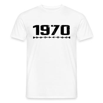 1970 Retro 1970 Birthday 1970 Vintage 1970 - Men's T-Shirt - white - Front - AI Model Male 178 dark (178cm)