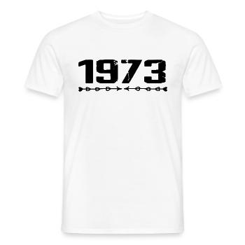 1973 Retro 1973 Birthday 1973 Vintage 1973 - Men's T-Shirt - white - Front - AI Model Male 178 dark (178cm)