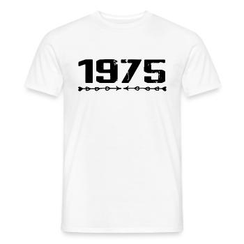 1975 Retro 1975 Geburtstag 1975 Vintage 1975 - Männer T-Shirt - Weiß - Vorne - AI Model Male 178 dark (178cm)