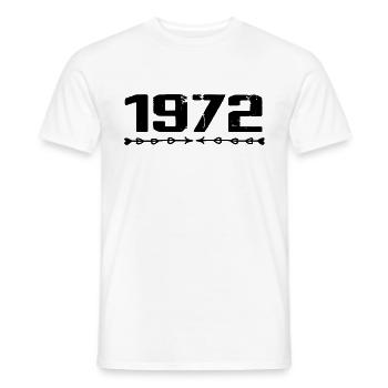 1972 Rétro 1972 Anniversaire 1972 Millésime 1972 - T-shirt homme - blanc - Devant - AI Model Male 178 dark (178cm)