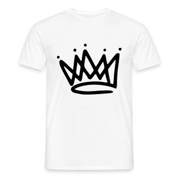 Emoji couronne couronnes croquis noir - T-shirt homme - blanc - Devant - AI Model Male 178 dark (178cm)