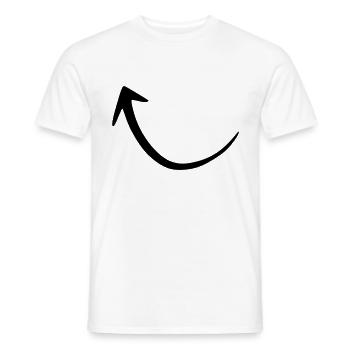 Flèche dessin croquis noir - T-shirt homme - blanc - Devant - AI Model Male 178 dark (178cm)
