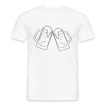Fête de dessin de bière Célébrez le noir - T-shirt homme - blanc - Devant - AI Model Male 178 dark (178cm)