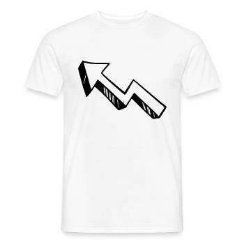 Arrow drawing sketch black - Men's T-Shirt - white - Front - AI Model Male 178 dark (178cm)