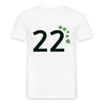 22 - Men's T-Shirt - white - Front - AI Model Male 178 dark (178cm)
