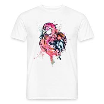 Flamingo - Männer T-Shirt - Weiß - Vorne - AI Model Male 178 dark (178cm)