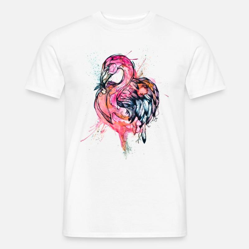 flamant - T-shirt homme - blanc