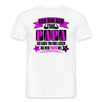 Ich bin der starke Papa - Männer T-Shirt - Weiß - Vorne - AI Model Male 178 dark (178cm)