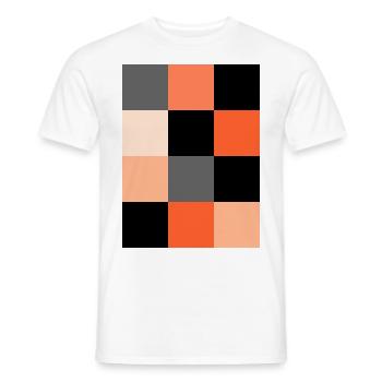 Orange Pixel - Men's T-Shirt - white - Front - AI Model Male 178 dark (178cm)
