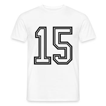 Symbole de 15 chiffres - T-shirt homme - blanc - Devant - AI Model Male 178 dark (178cm)