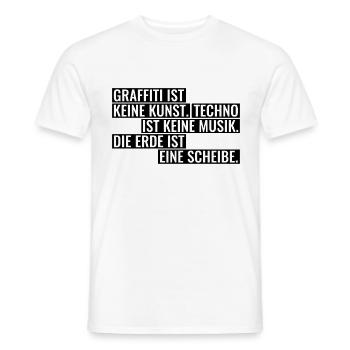 Graffiti Techno Erde Spruch Statement Musik - Männer T-Shirt - Weiß - Vorne - AI Model Male 178 dark (178cm)