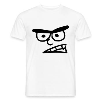 Emoji nasty sketch black - Men's T-Shirt - white - Front - AI Model Male 178 dark (178cm)