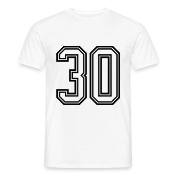 Symbole de 30 chiffres - T-shirt homme - blanc - Devant - AI Model Male 178 dark (178cm)