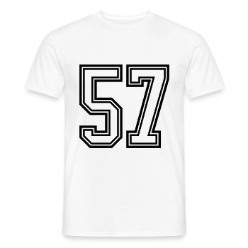 57 Symbole numérique - T-shirt homme - blanc - Devant - AI Model Male 178 dark (178cm)