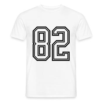 82 number symbol - Men's T-Shirt - white - Front - AI Model Male 178 dark (178cm)