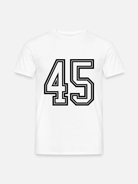 45 number symbol - Men's T-Shirt - white