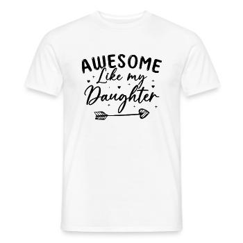 Génial Comme Ma Fille Humour Cadeau - T-shirt homme - blanc - Devant - AI Model Male 178 dark (178cm)