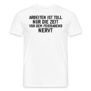 Cadeau de travail drôle - T-shirt homme - blanc - Devant - AI Model Male 178 dark (178cm)