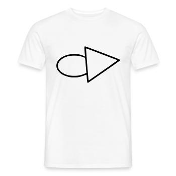 Pfeil Zeichnung Skizze schwarz - Männer T-Shirt - Weiß - Vorne - AI Model Male 178 dark (178cm)