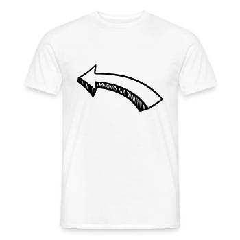 Pfeil Zeichnung Skizze schwarz - Männer T-Shirt - Weiß - Vorne - AI Model Male 178 dark (178cm)