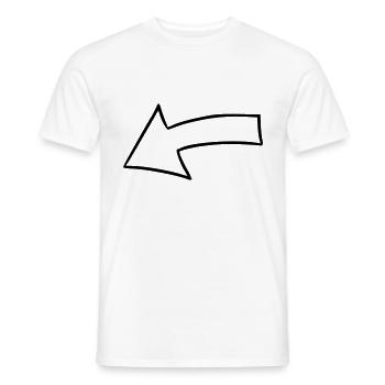 Arrow drawing sketch black - Men's T-Shirt - white - Front - AI Model Male 178 dark (178cm)
