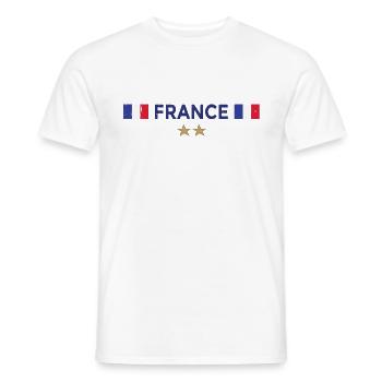 France Soccer Jersey Football Fan French Flag - Men's T-Shirt - white - Front - AI Model Male 178 dark (178cm)