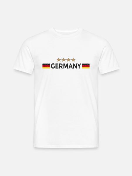 Deutschland Fußball Trikot Deutsche Flagge - Männer T-Shirt - Weiß