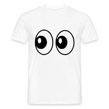 Emoji Eyes Sketch Black - Men's T-Shirt - white - Front - AI Model Male 178 dark (178cm)