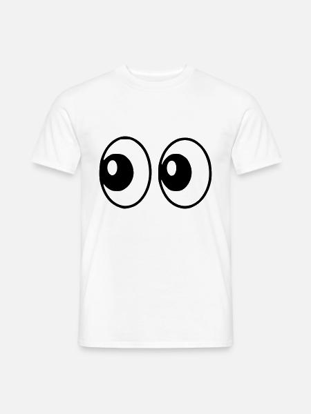 Emoji Eyes Sketch Black - Men's T-Shirt - white