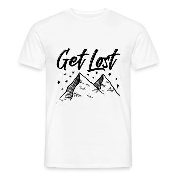 mountains mountains - Men's T-Shirt - white - Front - AI Model Male 178 dark (178cm)