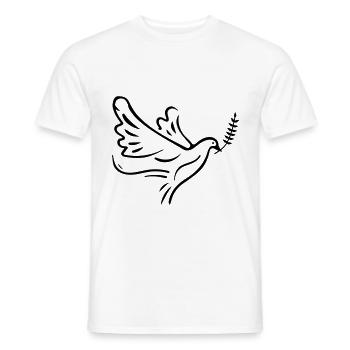 Dove symbol - Men's T-Shirt - white - Front - AI Model Male 178 dark (178cm)