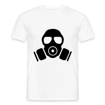 Symbole du masque à gaz - T-shirt homme - blanc - Devant - AI Model Male 178 dark (178cm)