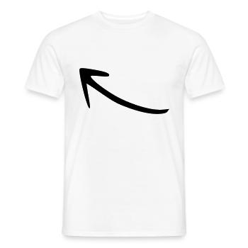 Pfeil Zeichnung Skizze schwarz - Männer T-Shirt - Weiß - Vorne - AI Model Male 178 dark (178cm)