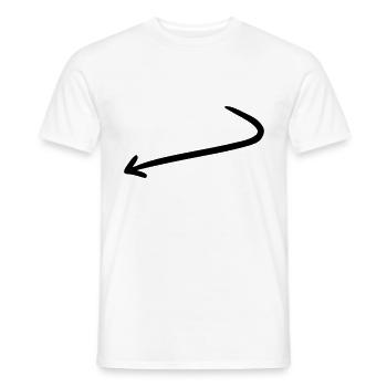 Arrow drawing sketch black - Men's T-Shirt - white - Front - AI Model Male 178 dark (178cm)