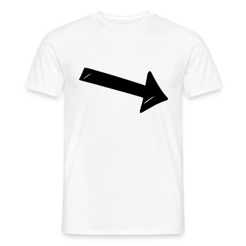 Pfeil Zeichnung Skizze schwarz - Männer T-Shirt - Weiß - Vorne - AI Model Male 178 dark (178cm)