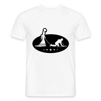 Hochzeit Brautpaar Leine - Männer T-Shirt - Weiß - Vorne - AI Model Male 178 dark (178cm)