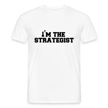 I'M THE STRATEGIST - Chess T-Shirt - Gift Idea - Men's T-Shirt - white - Front - AI Model Male 178 dark (178cm)