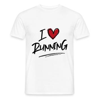 Ich liebe Rennen - Männer T-Shirt - Weiß - Vorne - AI Model Male 178 dark (178cm)