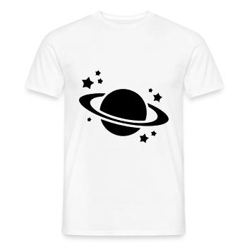 Saturn Icon icon - Men's T-Shirt - white - Front - AI Model Male 178 dark (178cm)