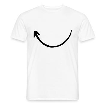 Pfeil Zeichnung Skizze schwarz - Männer T-Shirt - Weiß - Vorne - AI Model Male 178 dark (178cm)