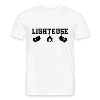 lighteuse - T-shirt homme - blanc - Devant - AI Model Male 178 dark (178cm)