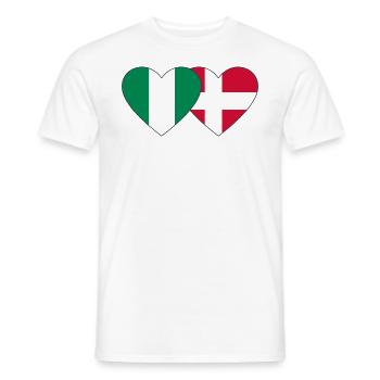Nigeria Danemark Drapeau Coeur - T-shirt homme - blanc - Devant - AI Model Male 178 dark (178cm)