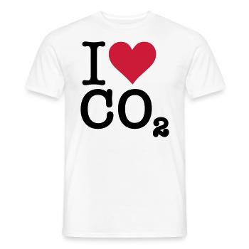 Ich liebe CO2 - Männer T-Shirt - Weiß - Vorne - AI Model Male 178 dark (178cm)
