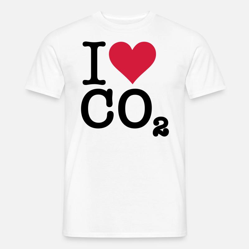 Ich liebe CO2 - Männer T-Shirt - Weiß