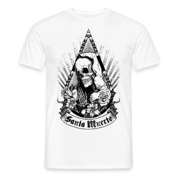 Santa Muerte - Men's T-Shirt - white - Front - AI Model Male 178 dark (178cm)