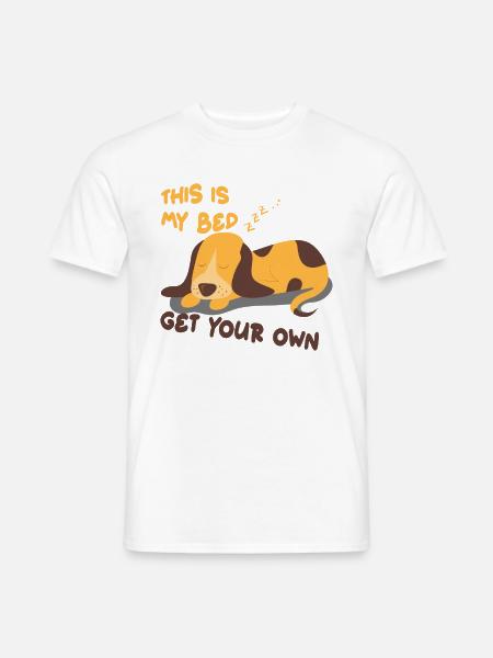 Das ist mein Bett! Hund Geschenk Idee - Männer T-Shirt - Weiß