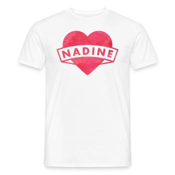 Nadine - T-shirt homme - blanc - Devant - AI Model Male 178 dark (178cm)