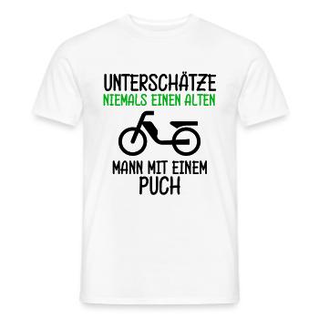 Puch Maxi Opa Papa Geschenk lustiger DDR Spruch - Männer T-Shirt - Weiß - Vorne - AI Model Male 178 dark (178cm)