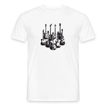Life is Full of Important Choices Electric Guitar - Men's T-Shirt - white - Front - AI Model Male 178 dark (178cm)